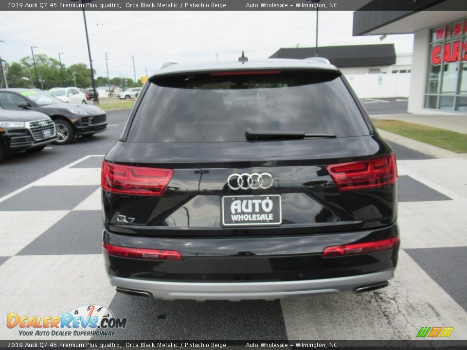 2019 Audi Q7 45 Premium Plus quattro Orca Black Metallic / Pistachio Beige Photo #4
