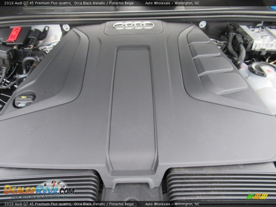 2019 Audi Q7 45 Premium Plus quattro Orca Black Metallic / Pistachio Beige Photo #6