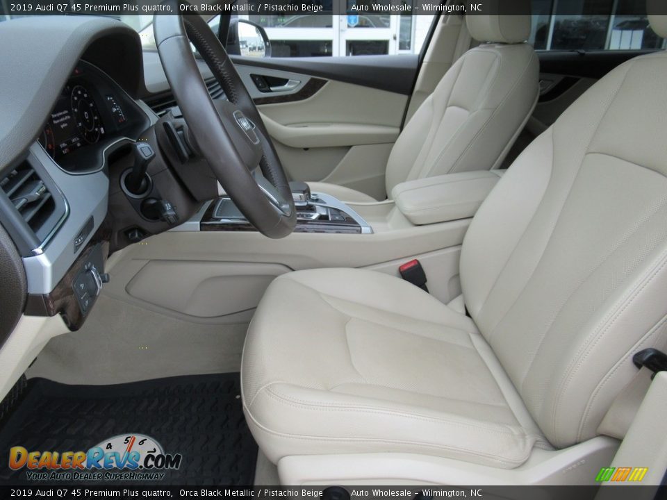 2019 Audi Q7 45 Premium Plus quattro Orca Black Metallic / Pistachio Beige Photo #10