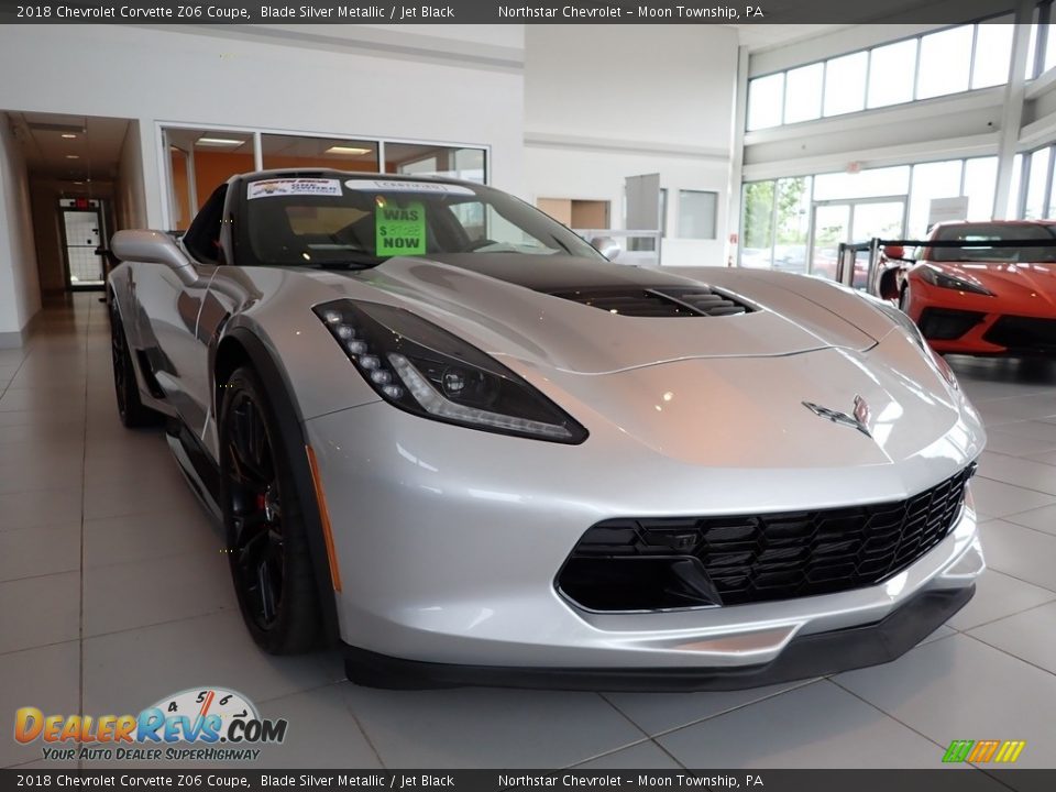 2018 Chevrolet Corvette Z06 Coupe Blade Silver Metallic / Jet Black Photo #11