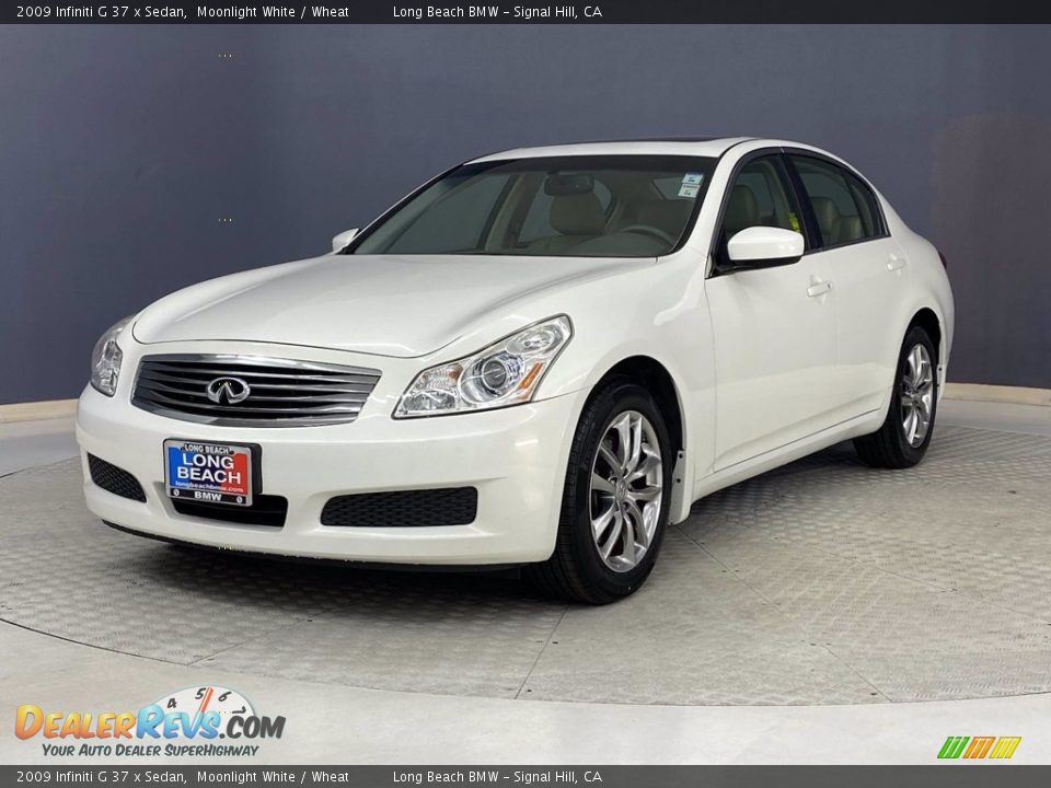 2009 Infiniti G 37 x Sedan Moonlight White / Wheat Photo #3