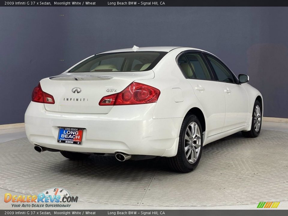 2009 Infiniti G 37 x Sedan Moonlight White / Wheat Photo #5