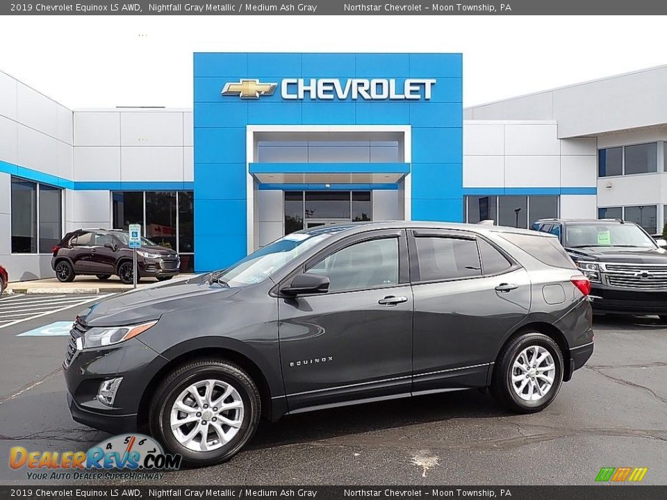 2019 Chevrolet Equinox LS AWD Nightfall Gray Metallic / Medium Ash Gray Photo #1