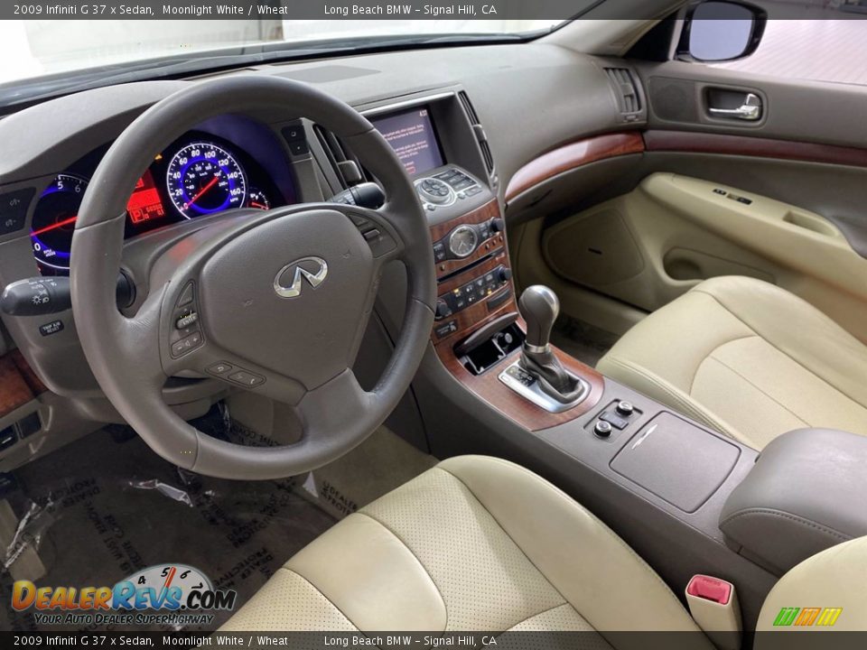 2009 Infiniti G 37 x Sedan Moonlight White / Wheat Photo #16