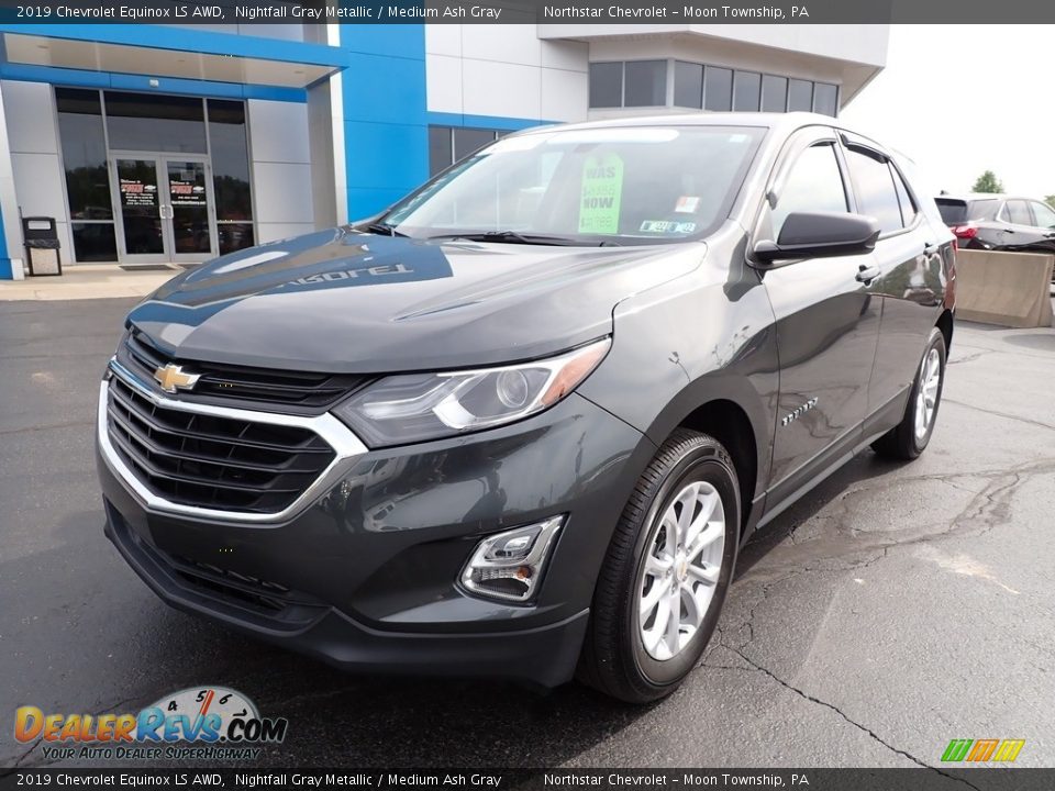 2019 Chevrolet Equinox LS AWD Nightfall Gray Metallic / Medium Ash Gray Photo #2