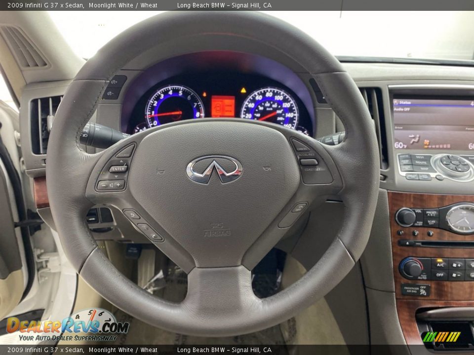 2009 Infiniti G 37 x Sedan Moonlight White / Wheat Photo #18