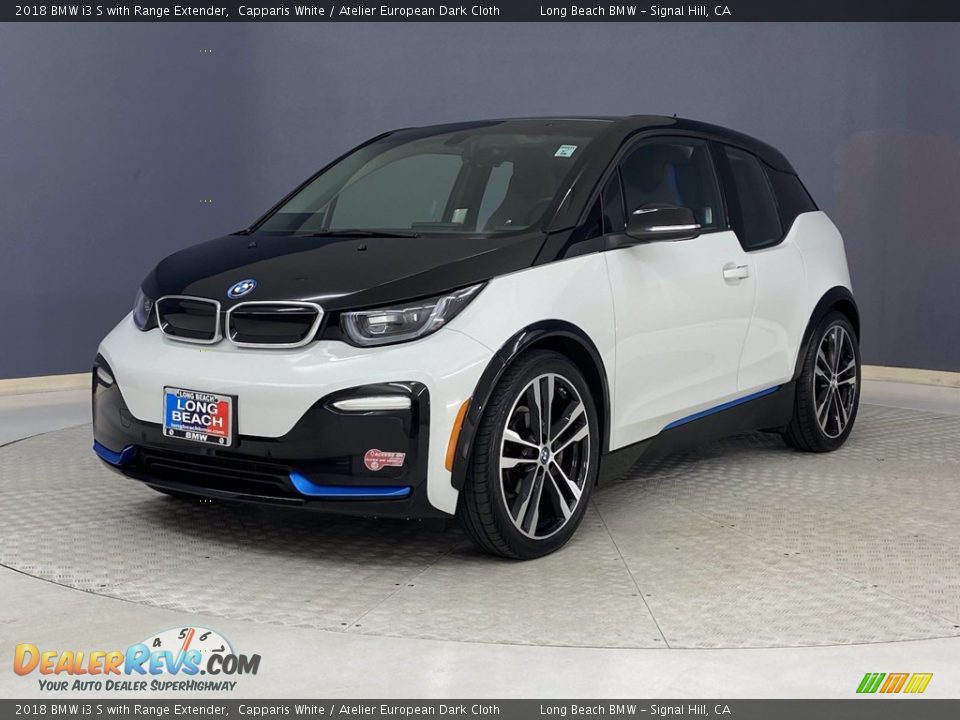 2018 BMW i3 S with Range Extender Capparis White / Atelier European Dark Cloth Photo #3