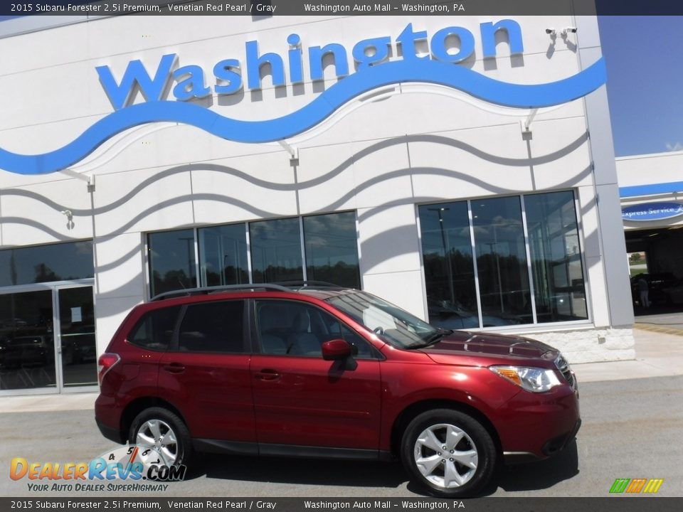 2015 Subaru Forester 2.5i Premium Venetian Red Pearl / Gray Photo #2