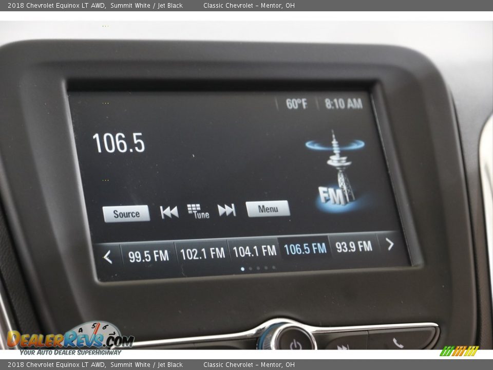 2018 Chevrolet Equinox LT AWD Summit White / Jet Black Photo #10
