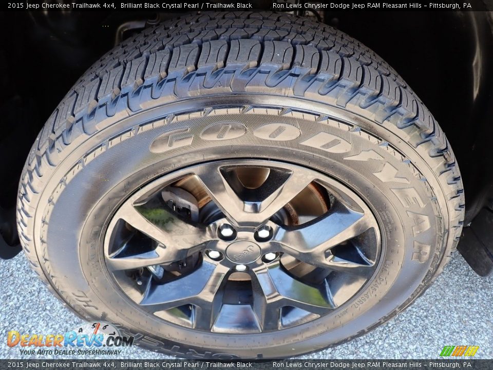 2015 Jeep Cherokee Trailhawk 4x4 Brilliant Black Crystal Pearl / Trailhawk Black Photo #10