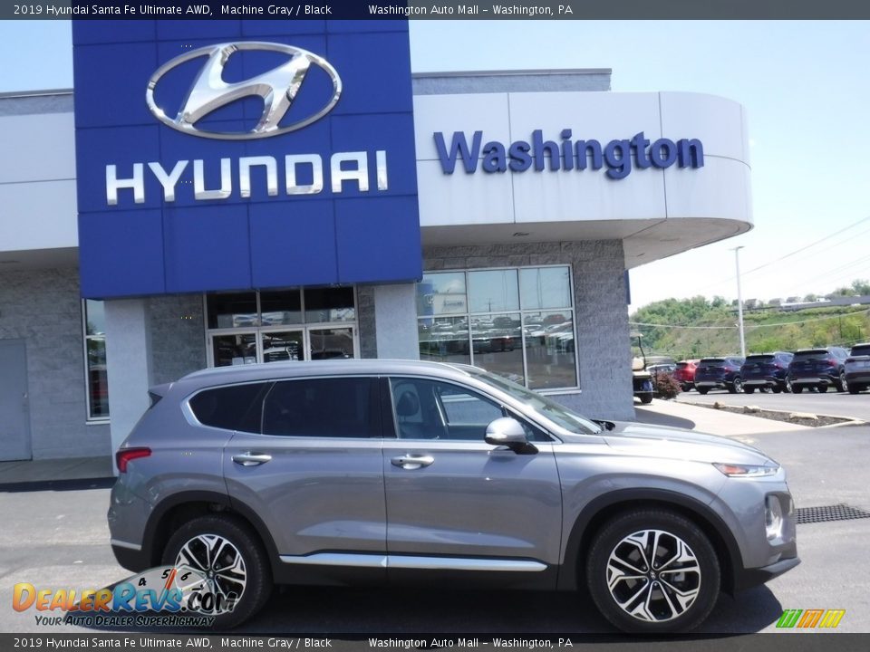 2019 Hyundai Santa Fe Ultimate AWD Machine Gray / Black Photo #2