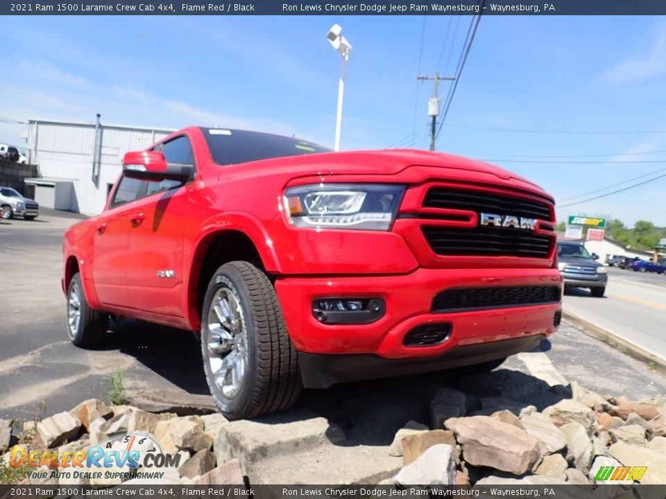 2021 Ram 1500 Laramie Crew Cab 4x4 Flame Red / Black Photo #2