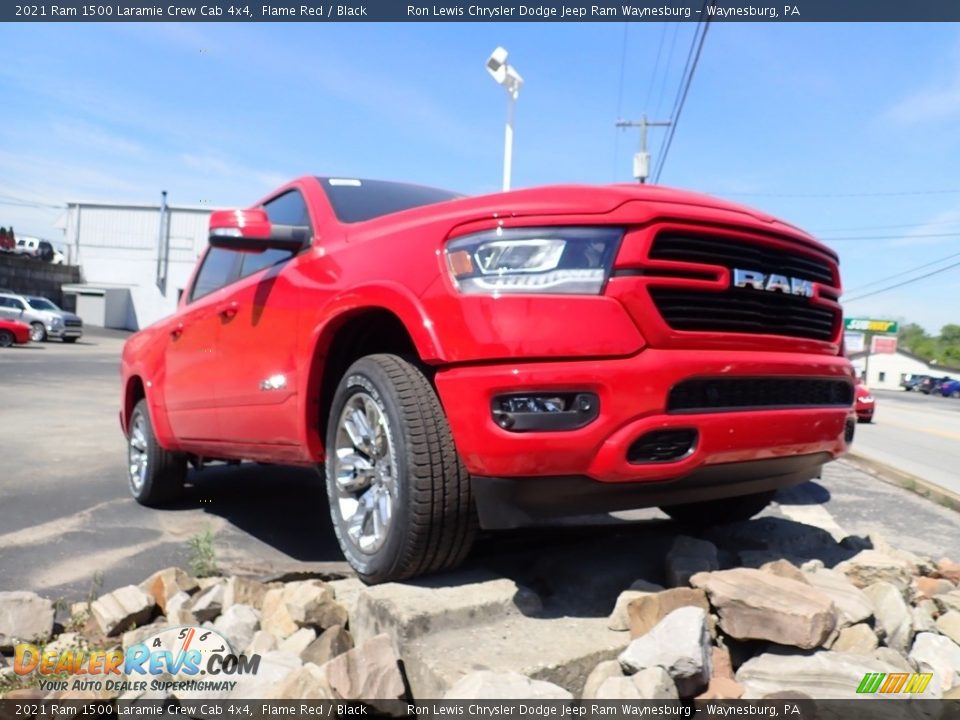 2021 Ram 1500 Laramie Crew Cab 4x4 Flame Red / Black Photo #3