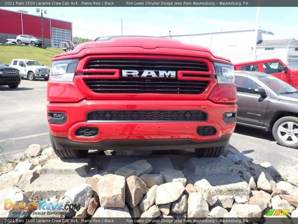 2021 Ram 1500 Laramie Crew Cab 4x4 Flame Red / Black Photo #4