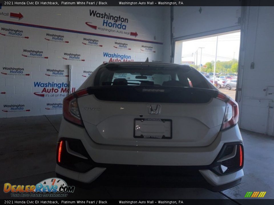 2021 Honda Civic EX Hatchback Platinum White Pearl / Black Photo #3