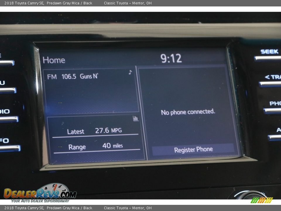 2018 Toyota Camry SE Predawn Gray Mica / Black Photo #10