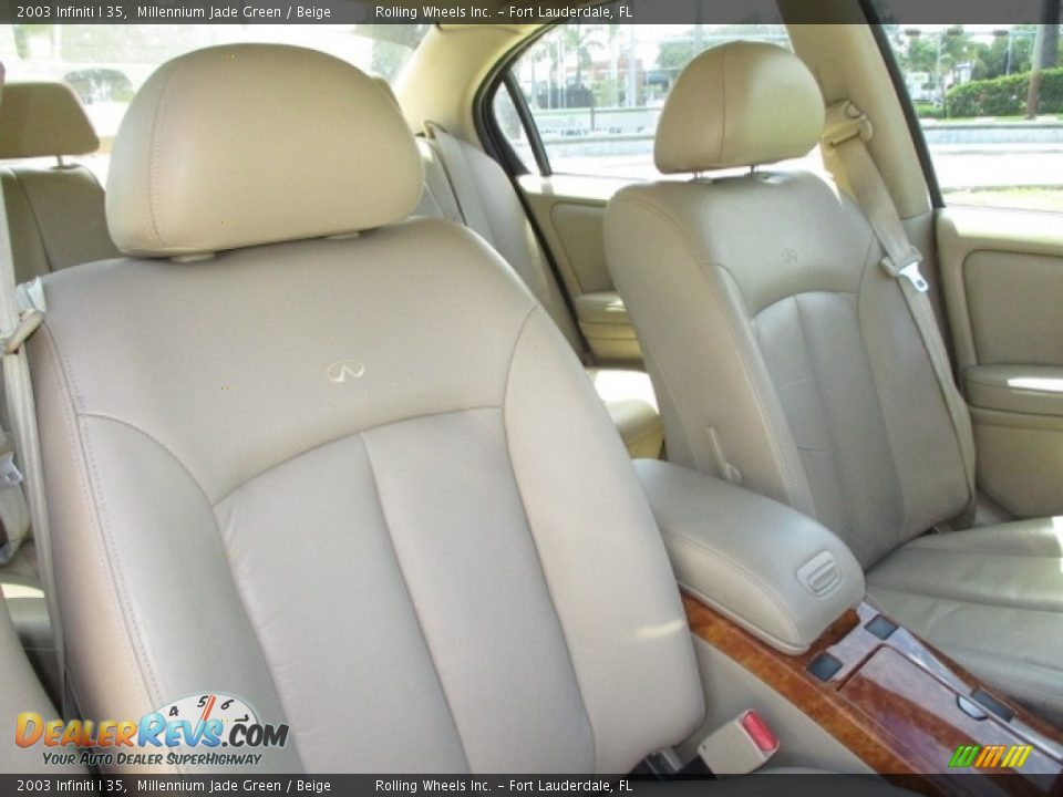 2003 Infiniti I 35 Millennium Jade Green / Beige Photo #14