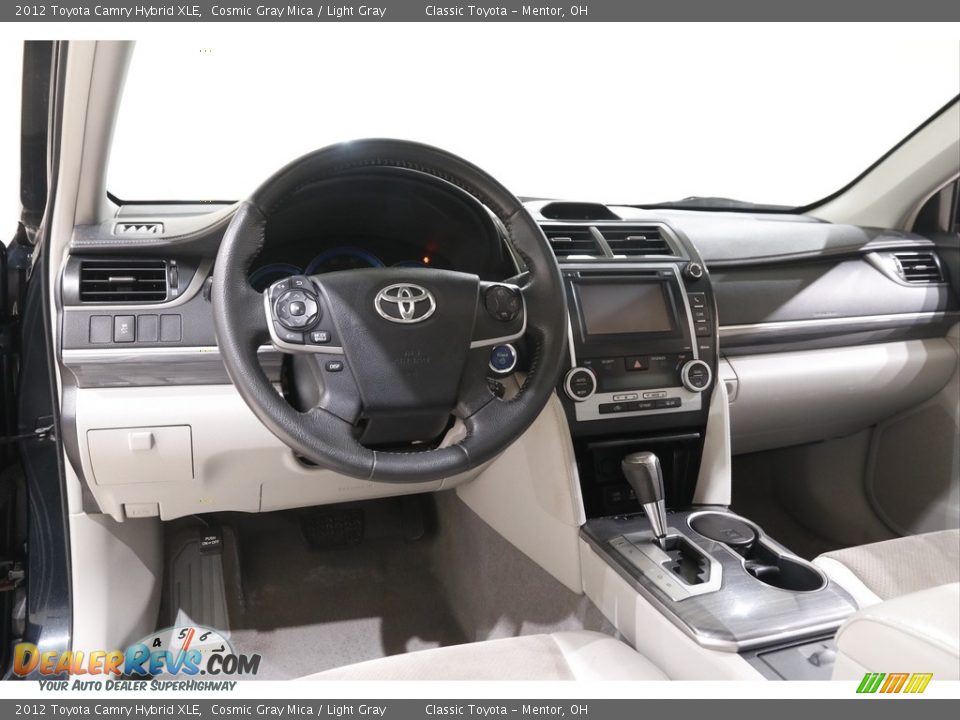 2012 Toyota Camry Hybrid XLE Cosmic Gray Mica / Light Gray Photo #6
