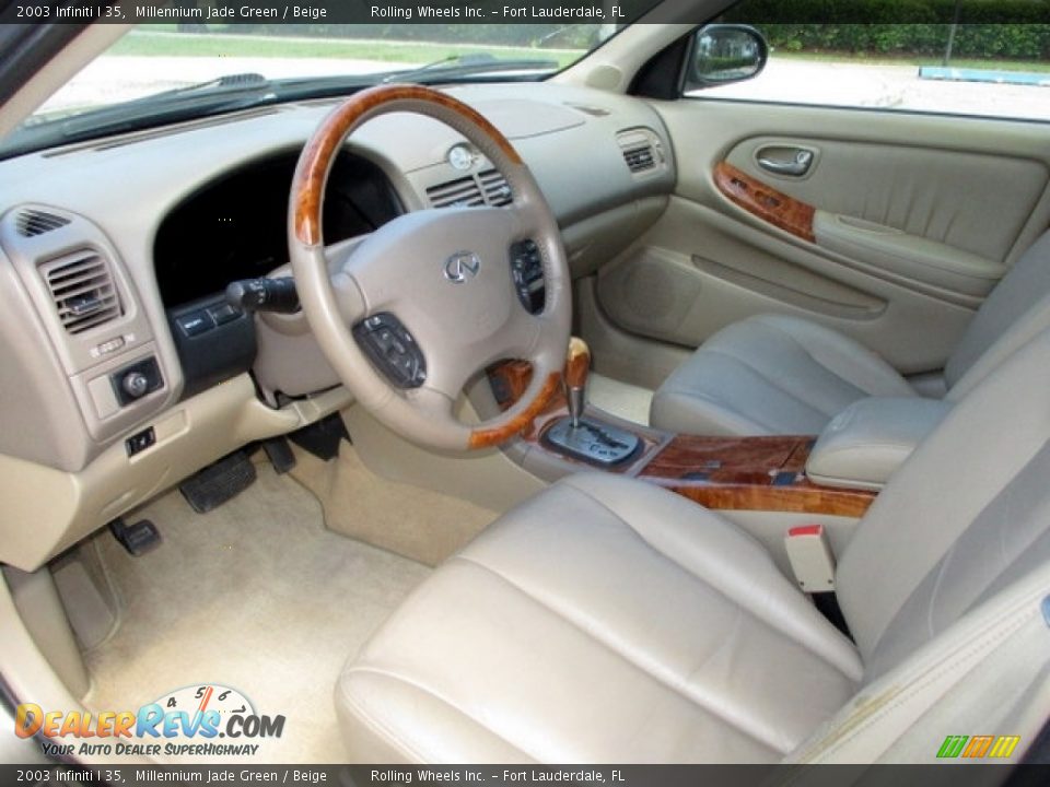 2003 Infiniti I 35 Millennium Jade Green / Beige Photo #21