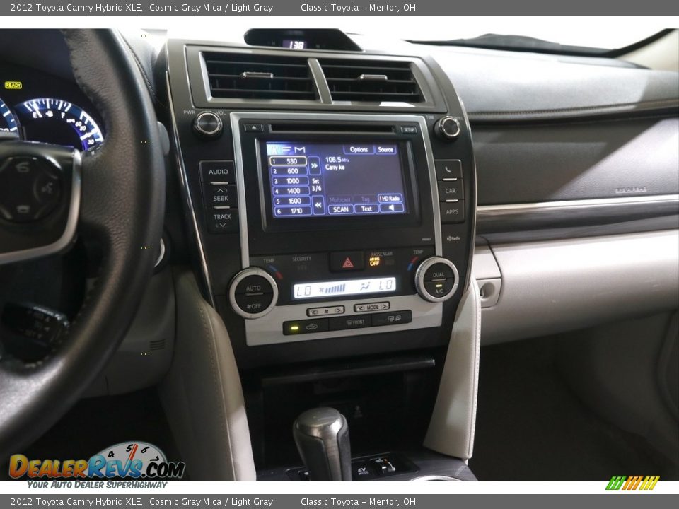 2012 Toyota Camry Hybrid XLE Cosmic Gray Mica / Light Gray Photo #9