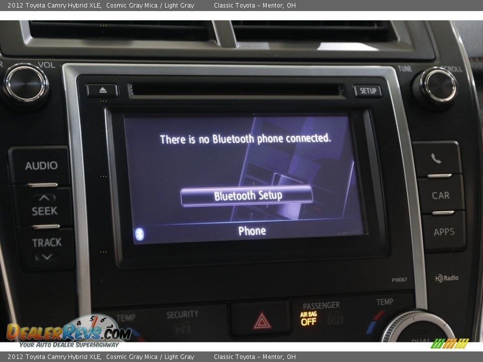 2012 Toyota Camry Hybrid XLE Cosmic Gray Mica / Light Gray Photo #10