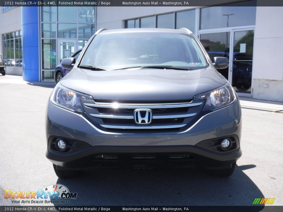 2012 Honda CR-V EX-L 4WD Polished Metal Metallic / Beige Photo #5