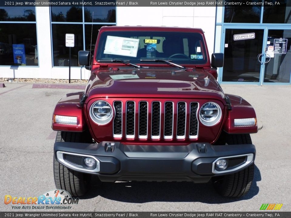 2021 Jeep Wrangler Unlimited Sahara 4xe Hybrid Snazzberry Pearl / Black Photo #2