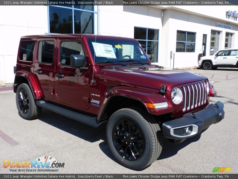 2021 Jeep Wrangler Unlimited Sahara 4xe Hybrid Snazzberry Pearl / Black Photo #3