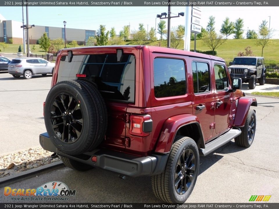 2021 Jeep Wrangler Unlimited Sahara 4xe Hybrid Snazzberry Pearl / Black Photo #5