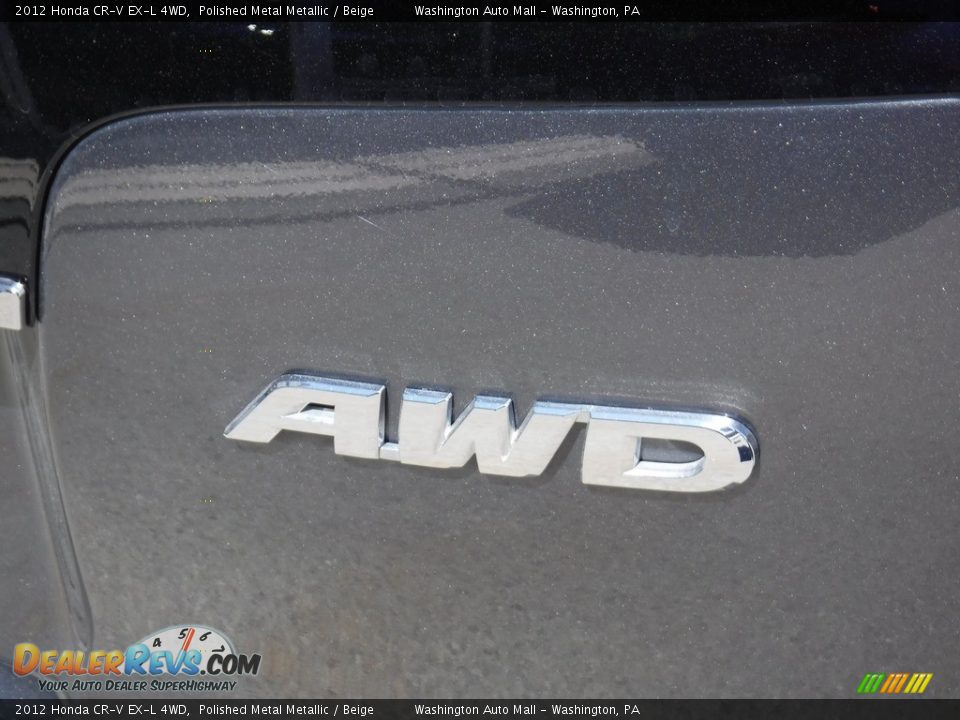 2012 Honda CR-V EX-L 4WD Polished Metal Metallic / Beige Photo #11