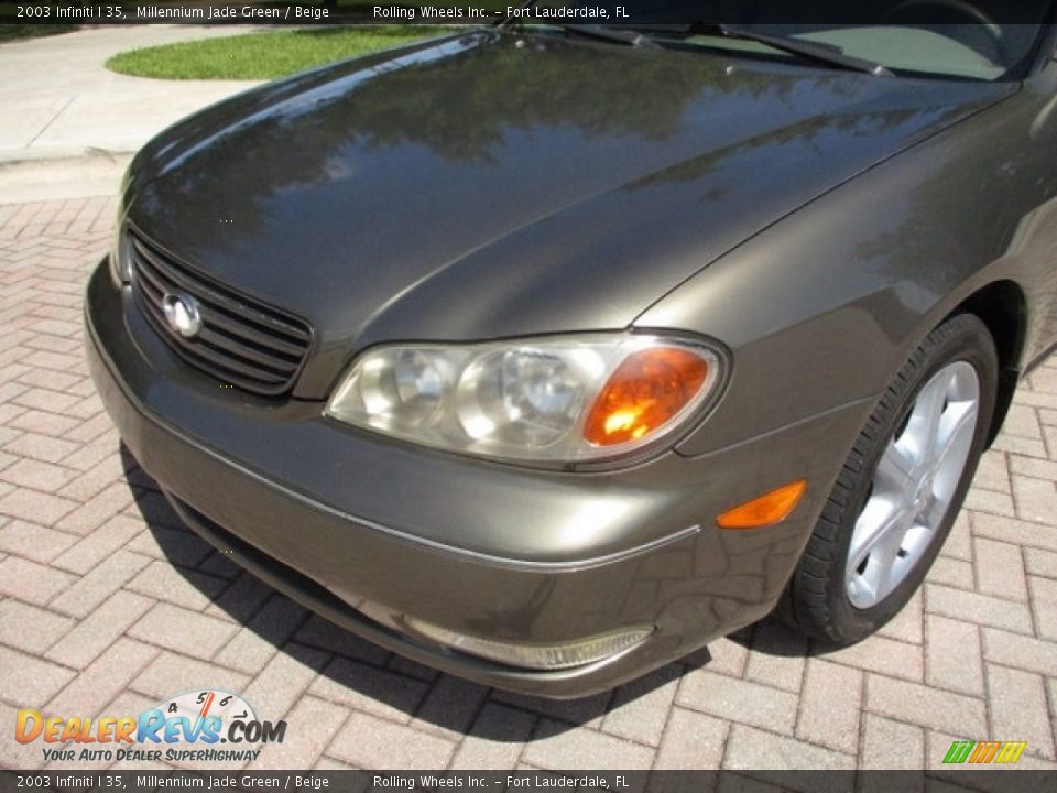 2003 Infiniti I 35 Millennium Jade Green / Beige Photo #35