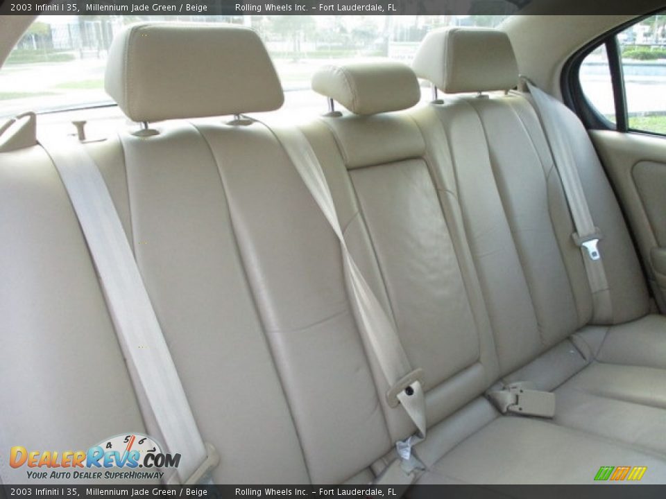 2003 Infiniti I 35 Millennium Jade Green / Beige Photo #36