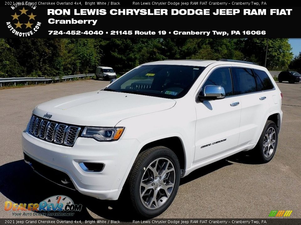 2021 Jeep Grand Cherokee Overland 4x4 Bright White / Black Photo #1