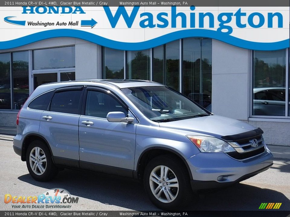 2011 Honda CR-V EX-L 4WD Glacier Blue Metallic / Gray Photo #1