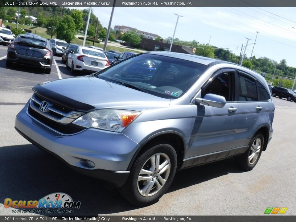 2011 Honda CR-V EX-L 4WD Glacier Blue Metallic / Gray Photo #6