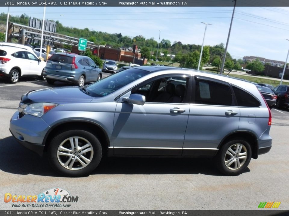 2011 Honda CR-V EX-L 4WD Glacier Blue Metallic / Gray Photo #7