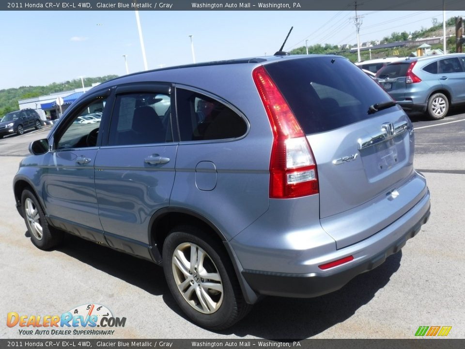 2011 Honda CR-V EX-L 4WD Glacier Blue Metallic / Gray Photo #8