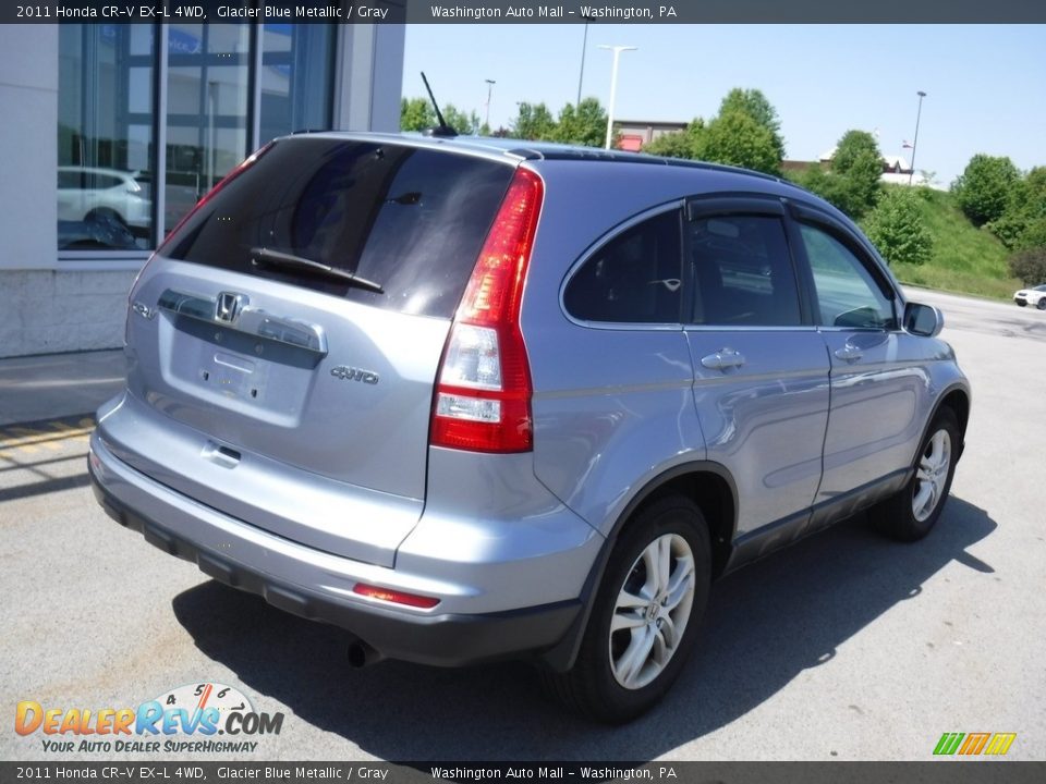 2011 Honda CR-V EX-L 4WD Glacier Blue Metallic / Gray Photo #10