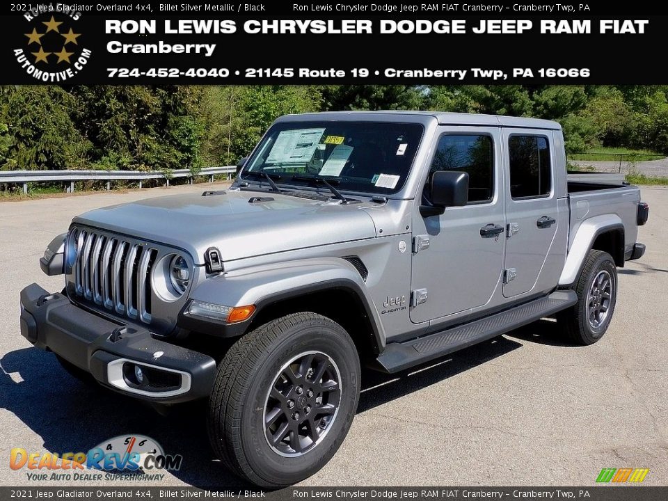 2021 Jeep Gladiator Overland 4x4 Billet Silver Metallic / Black Photo #1