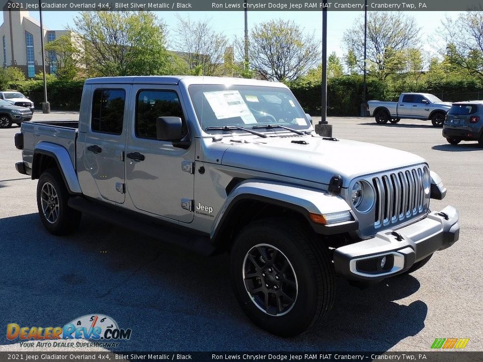 2021 Jeep Gladiator Overland 4x4 Billet Silver Metallic / Black Photo #3