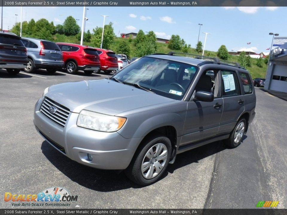 2008 Subaru Forester 2.5 X Steel Silver Metallic / Graphite Gray Photo #6