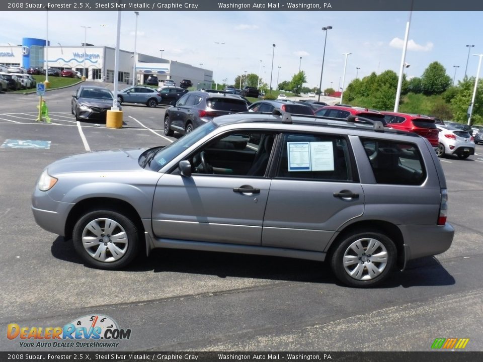 2008 Subaru Forester 2.5 X Steel Silver Metallic / Graphite Gray Photo #7