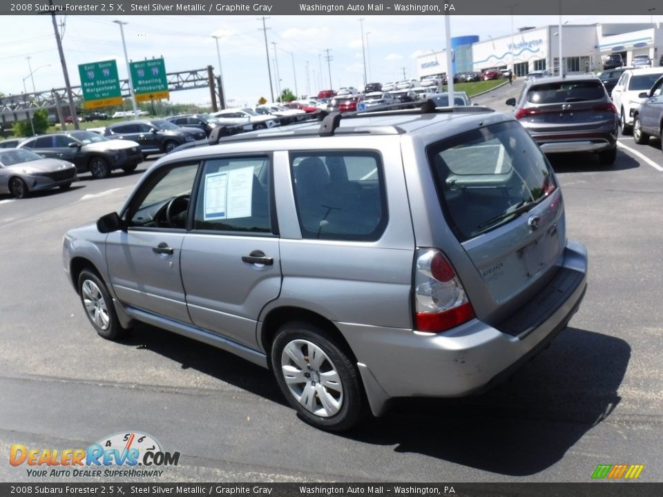 2008 Subaru Forester 2.5 X Steel Silver Metallic / Graphite Gray Photo #8