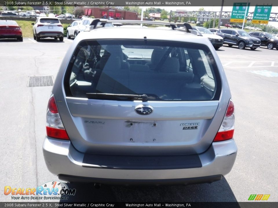 2008 Subaru Forester 2.5 X Steel Silver Metallic / Graphite Gray Photo #9