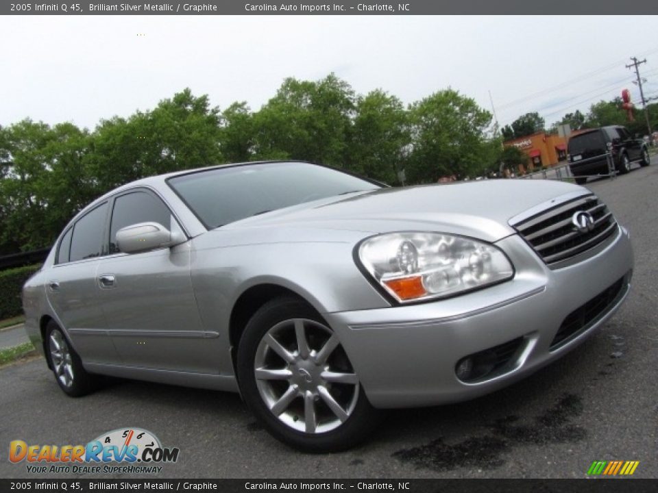 2005 Infiniti Q 45 Brilliant Silver Metallic / Graphite Photo #1