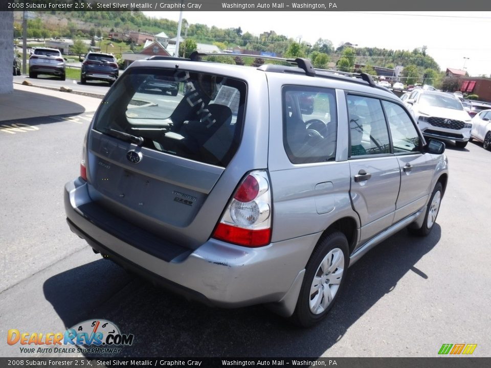 2008 Subaru Forester 2.5 X Steel Silver Metallic / Graphite Gray Photo #10