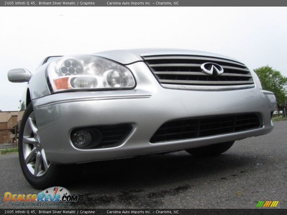 2005 Infiniti Q 45 Brilliant Silver Metallic / Graphite Photo #2