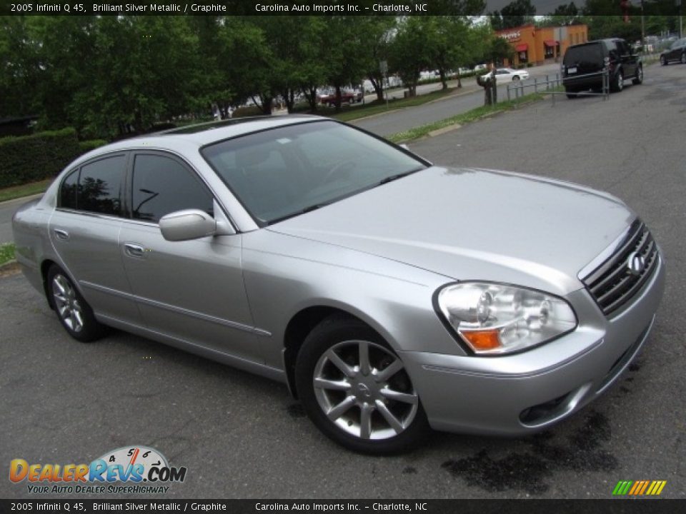 2005 Infiniti Q 45 Brilliant Silver Metallic / Graphite Photo #3