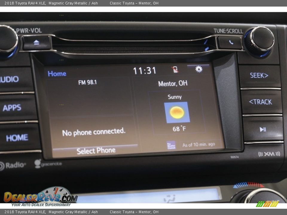 2018 Toyota RAV4 XLE Magnetic Gray Metallic / Ash Photo #10