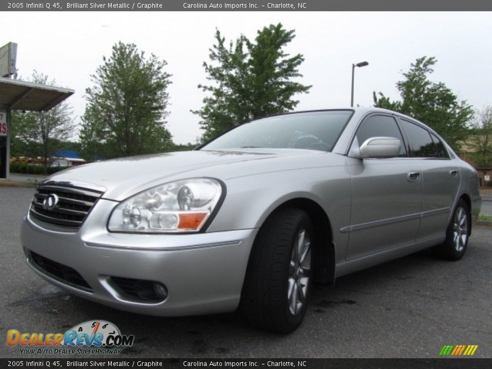 2005 Infiniti Q 45 Brilliant Silver Metallic / Graphite Photo #6